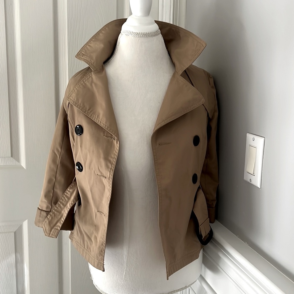 Crop trench coat